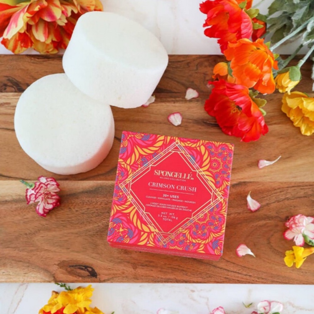 Spongelle Crimson Crush Bath - Duo Sponge Set